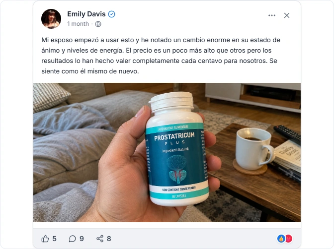 Prostatricum PLUS Reseña en Facebook